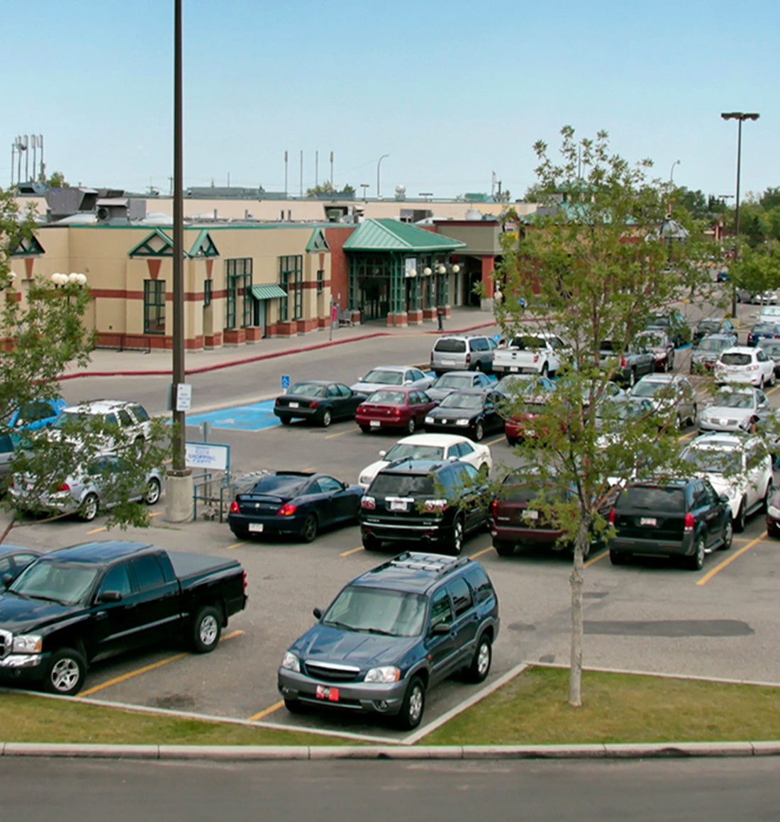 commercial retail parking lot